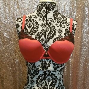 Red and black Victoria's secret bra